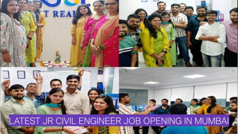 Latest Jr Civil Engineer Job Opening in Mumbai | B.Tech Civil | 1–3 Years Experience Needed