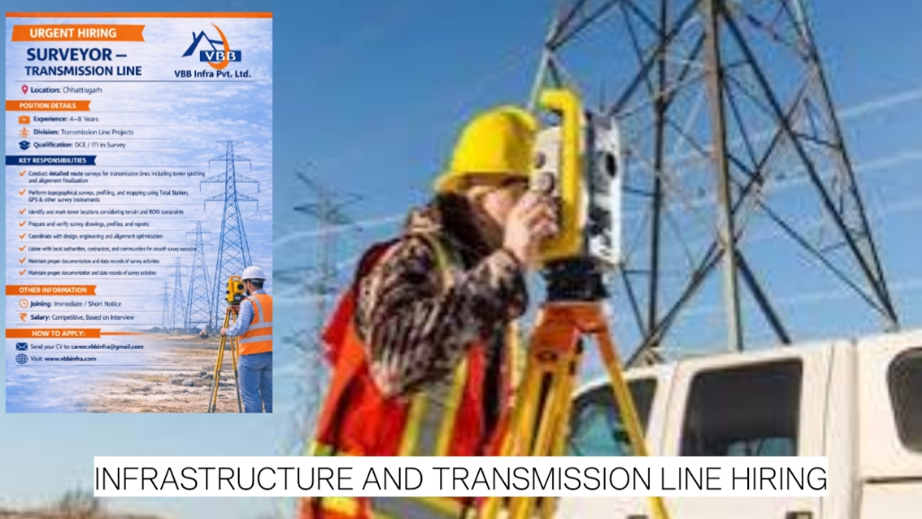 Apply Now for Surveyor Jobs in Chhattisgarh | Infrastructure and Transmission Line Hiring