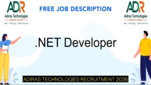 Adiras Technologies Recruitment 2026: .NET Developer Jobs for Freshers and Junior Developers