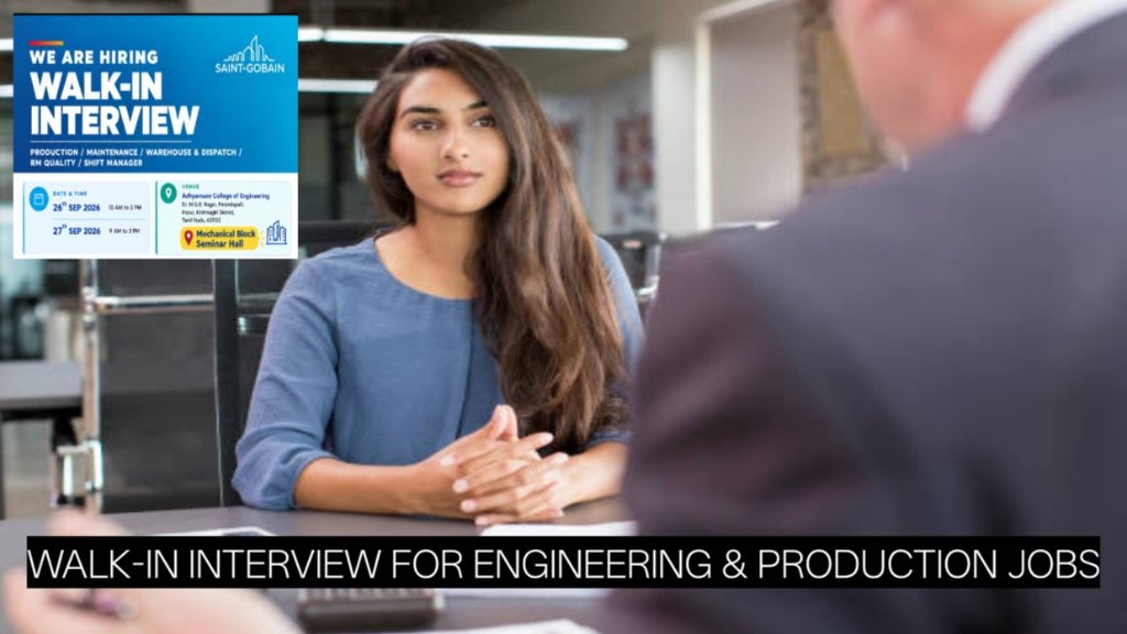 Saint-Gobain Recruitment 2026: Walk-In Interview for Engineering & Production Jobs